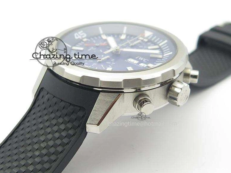 MIROTIME 0201 Aquatimer Chrono IW376803 V6F 1:1 Best Edition Blue Dial On Rubber Strap A WellDesigned 7282